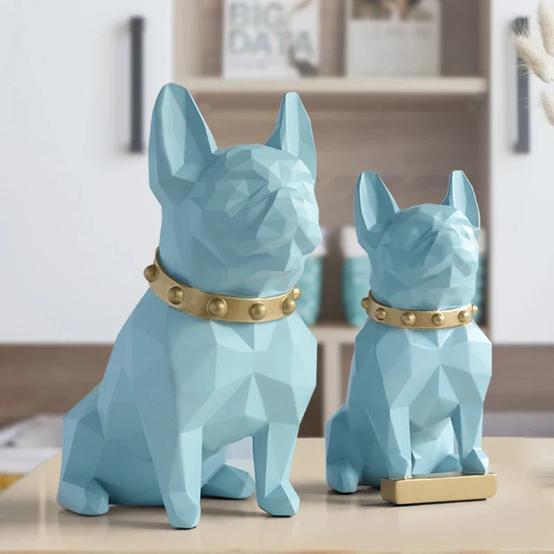 Afralia™ Dog Statue Resin Decor Modern Art Animal Sculpture Figurine Garden Home Ornaments