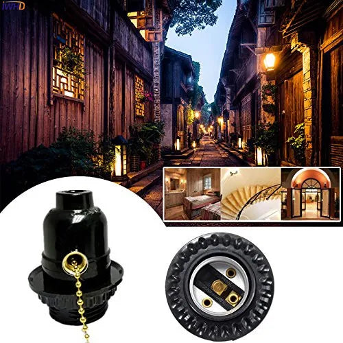 Afralia™ E27 Bulb Holder with Switch 110-220V Socket Vintage CE UL Compliant