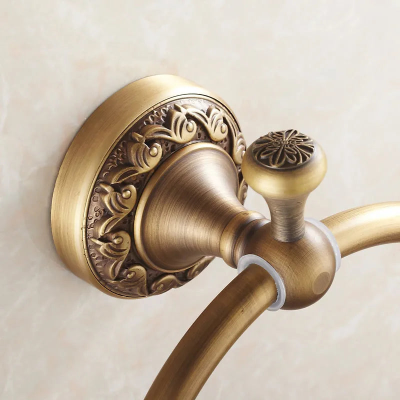 Afralia™ Euro Style Antique Bronze Towel Ring - Classic Bathroom Accessories