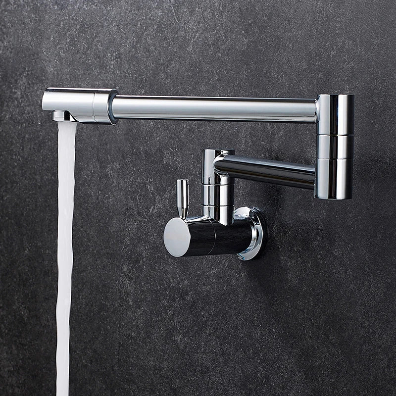 Afralia™ Rotating Single Lever Faucet Wall Mount Cold Water Sink Tap - Variety Finishes
