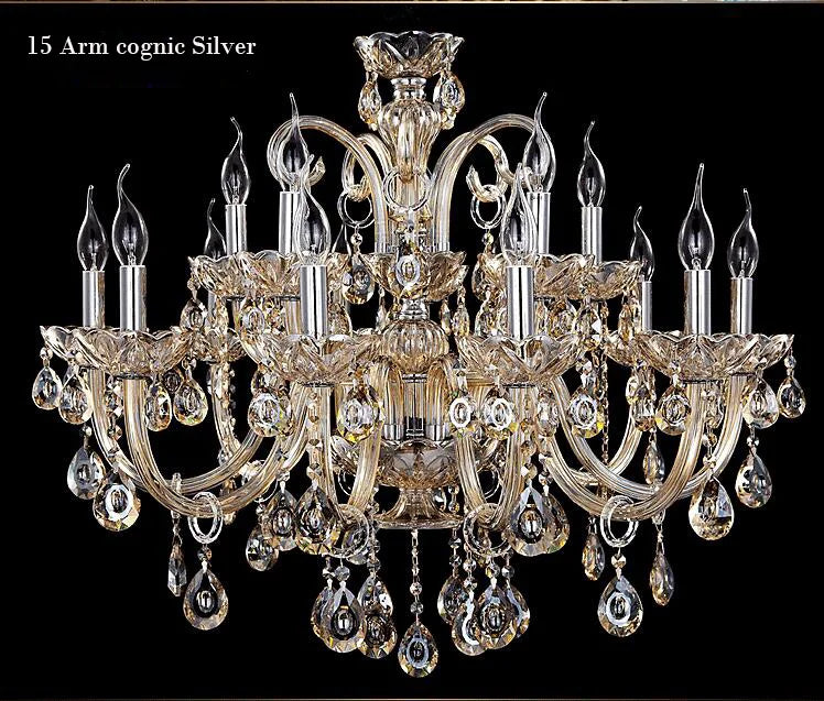 Afralia™ Luxury Crystal Chandelier: Modern Large Gold/Cognac/Clear Lighting Fixture