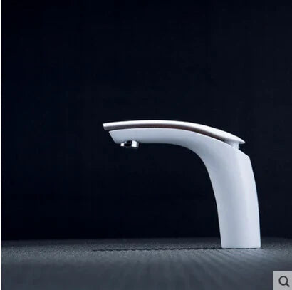 Afralia™ Brass Baking Finish Basin Faucet - 12 Colors Hot/Cold Mixer Tap