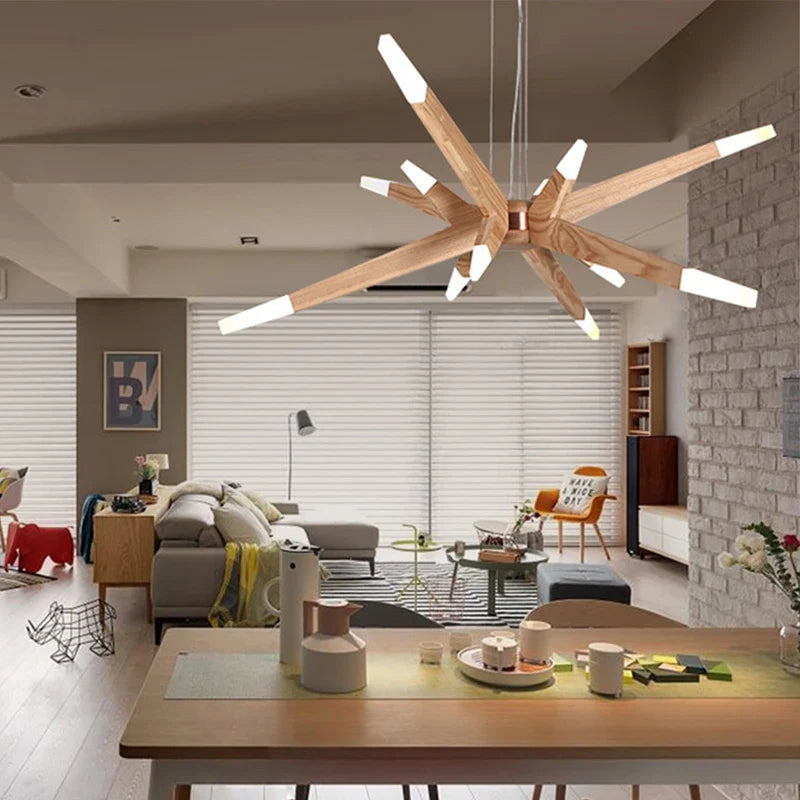 Afralia™ Wooden Pendant Lights: Creative Restaurant Decor for Indoor Lighting