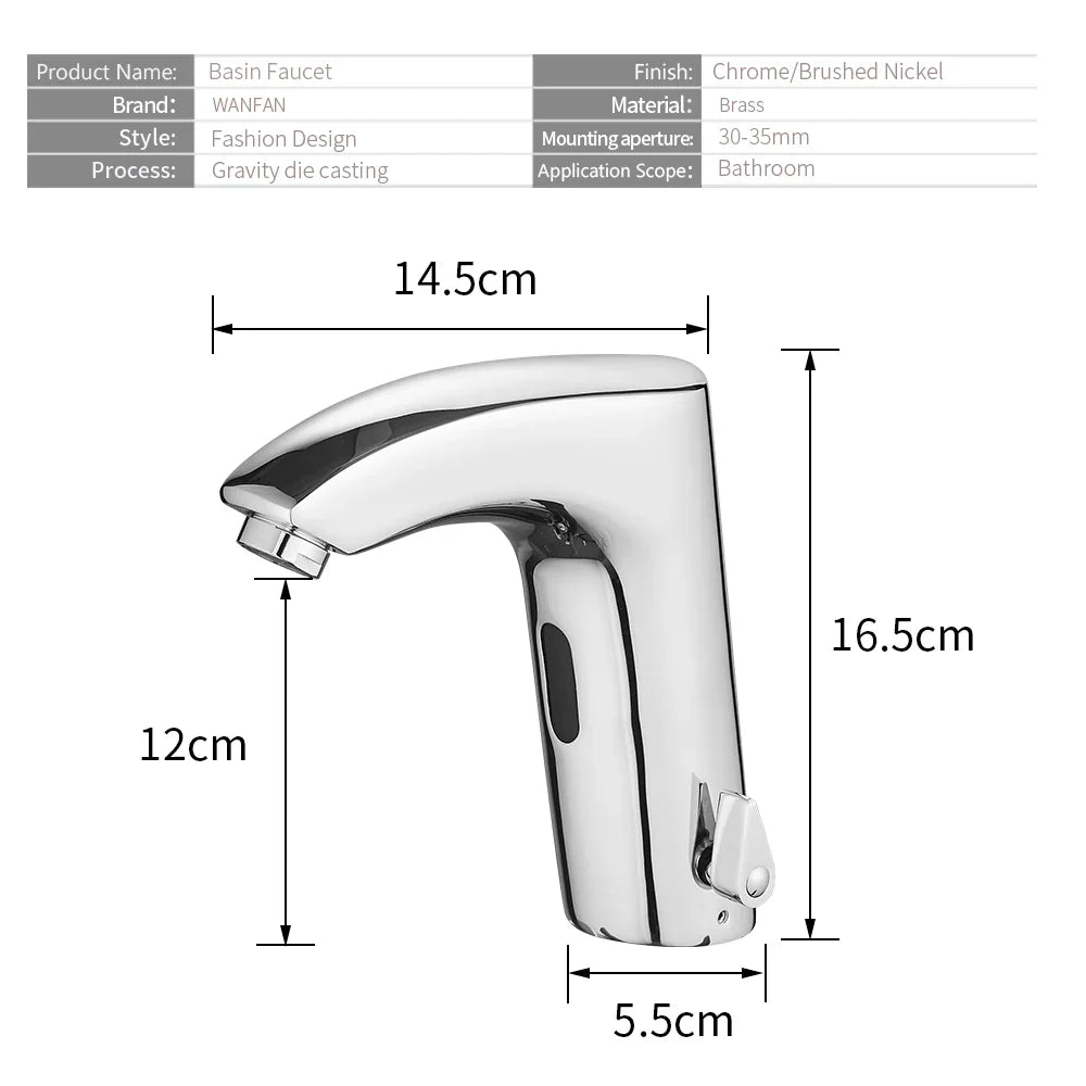 Afralia™ Touchless Sensor Mixer Faucet for Kitchen Sink, Hot Cold Water Taps