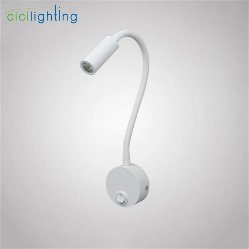 Afralia™ Dimmable LED Wall Sconce Lamp for Bedroom, Living Room, Kids Room - 3W Adjustable Gooseneck Reading Light