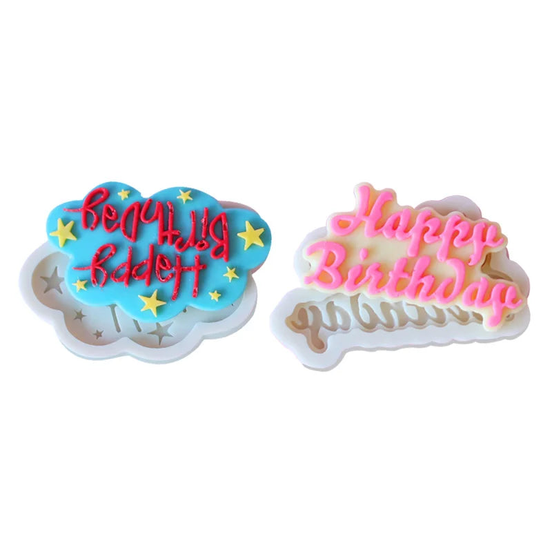 Afralia™ Birthday Cake Silicon Molds - Baking Decor Tools & Kitchen Accessories