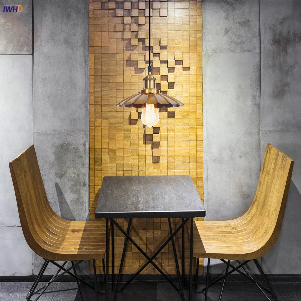 Afralia™ Gold Retro Edison LED Pendant Lights for Dinning Living Room Industrial Decor