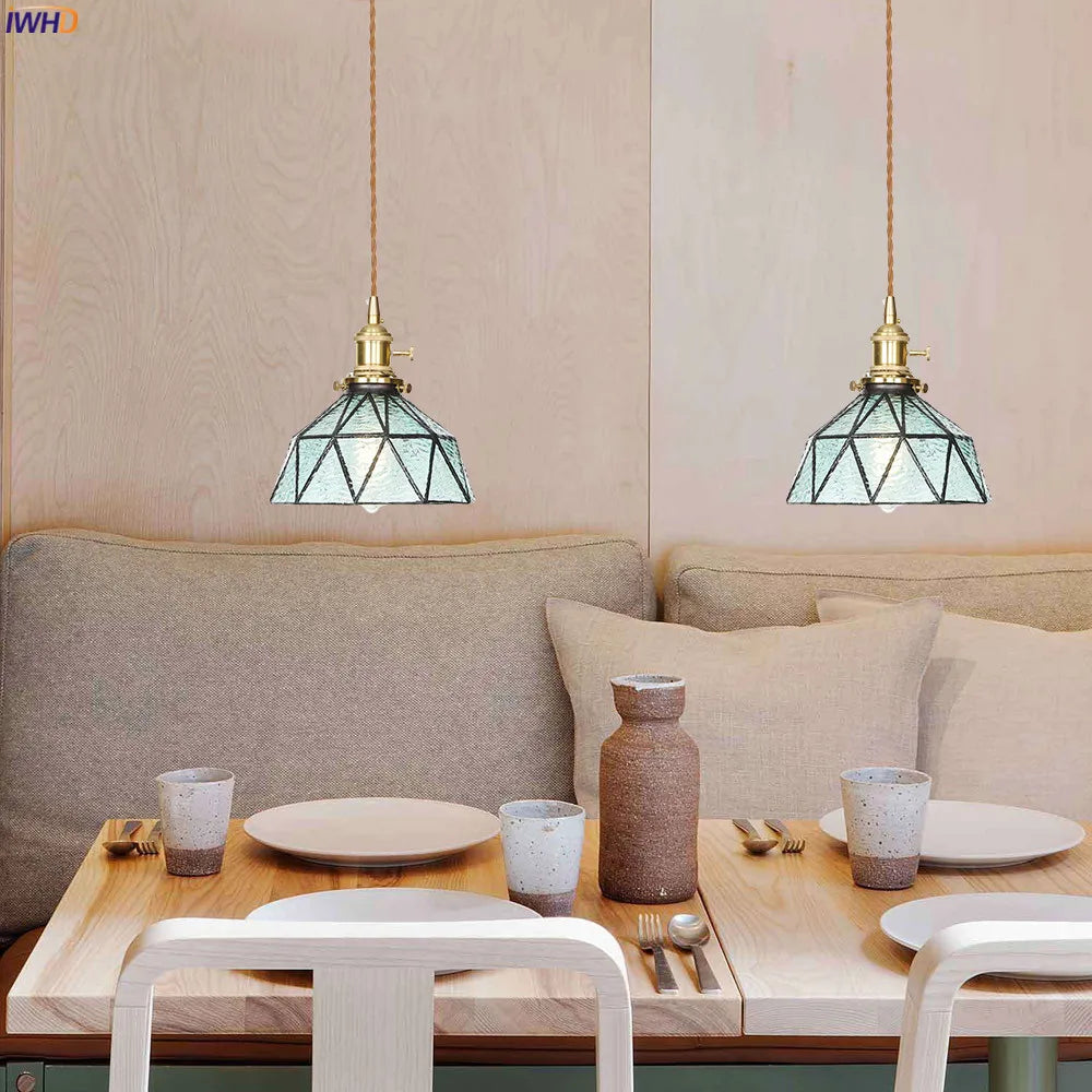 Afralia™ Nordic LED Copper Glass Pendant Light for Modern Style Living Spaces