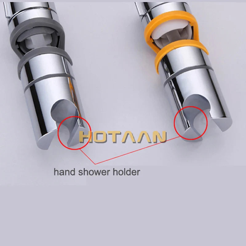 Afralia™ Shower Slide Rail Holder Bracket Adjustable Clamp ABS Plastic Universal 18~25mm