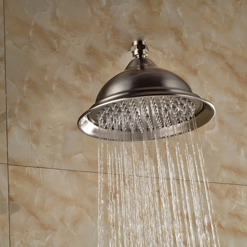 Afralia™ Stainless Steel Rain Shower Head with Brass Shower Arm