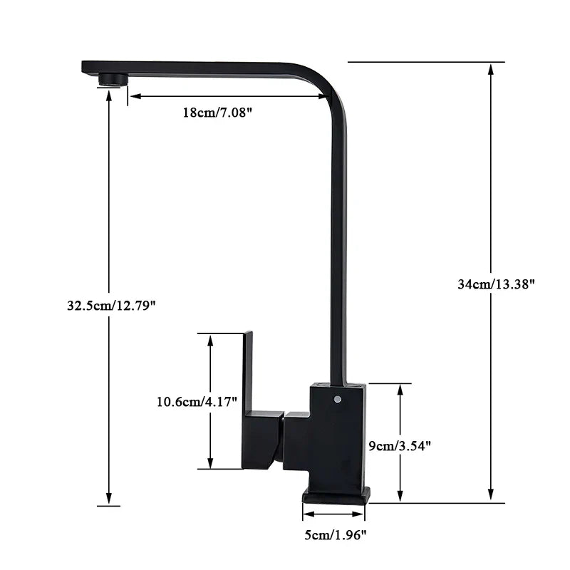 Afralia™ Kitchen Faucet: Brushed Gold/Nickle/Black Hot Cold Mixer Crane Water Tap