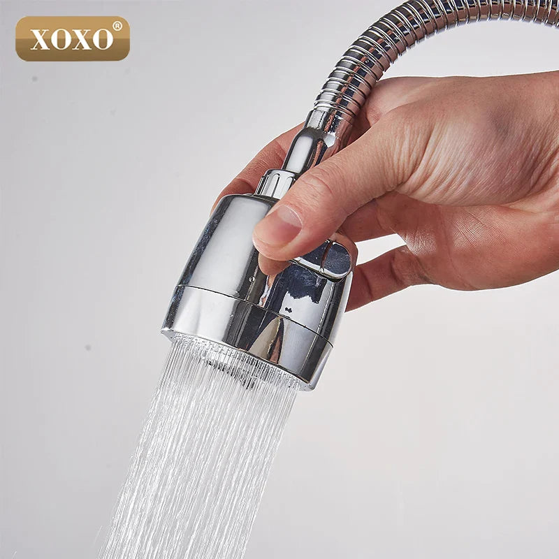 Afralia™ Brass Kitchen Faucet Mixer Tap with Multifunction Shower & Washing Machine