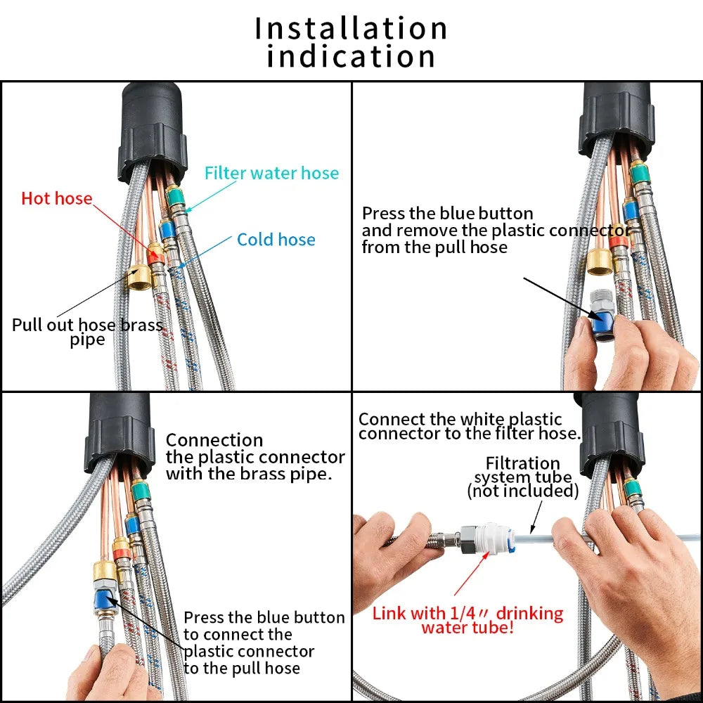 Afralia™ Kitchen Faucet: Three Ways Sink Mixer Crane for Water Filter Tap