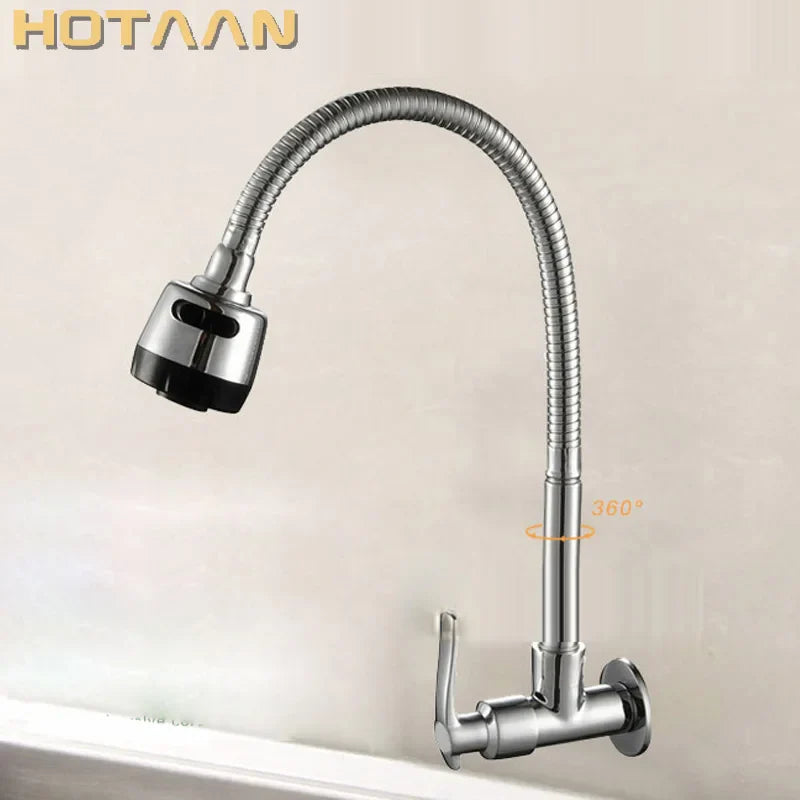Afralia™ Brass Cold Kitchen Faucet Single Cold Sink Tap YT-6026-A, Hot-sell Torneira Cold Kitchen Tap
