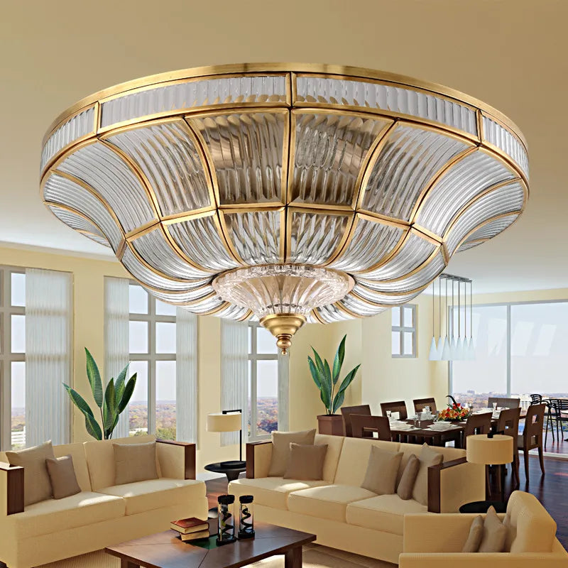 Afralia™ Handcrafted Copper Ceiling Light for Bedroom and Living Room