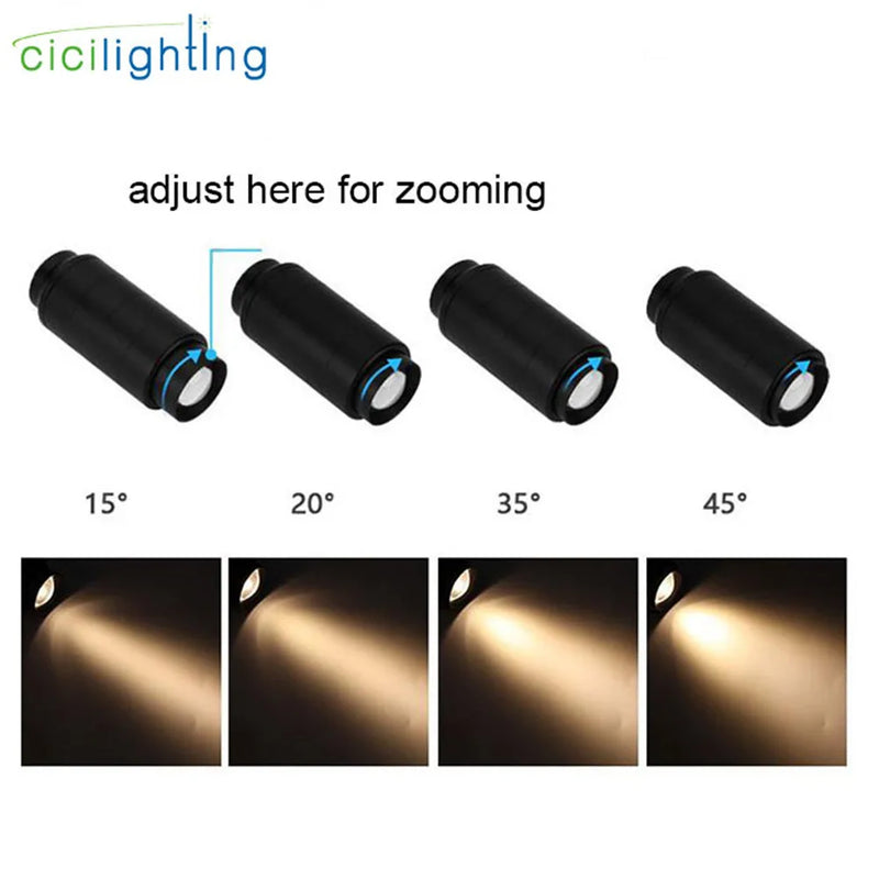 Afralia™ Adjustable Beam Angle Rail Track Spotlight for Clothing Shoes Shop Galleries