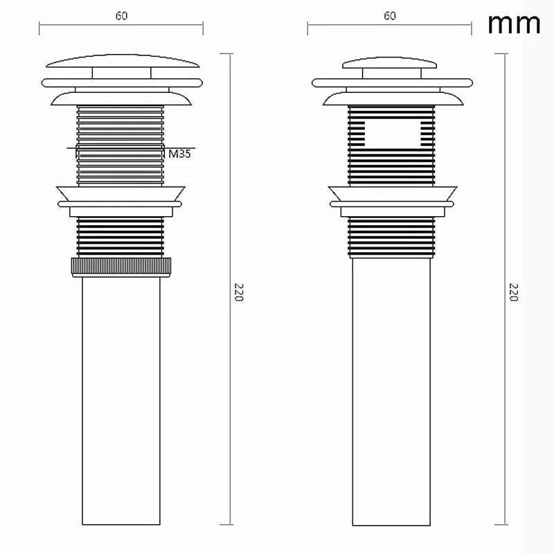 Afralia™ Antique Brass Basin Sink Drain - 6 Styles