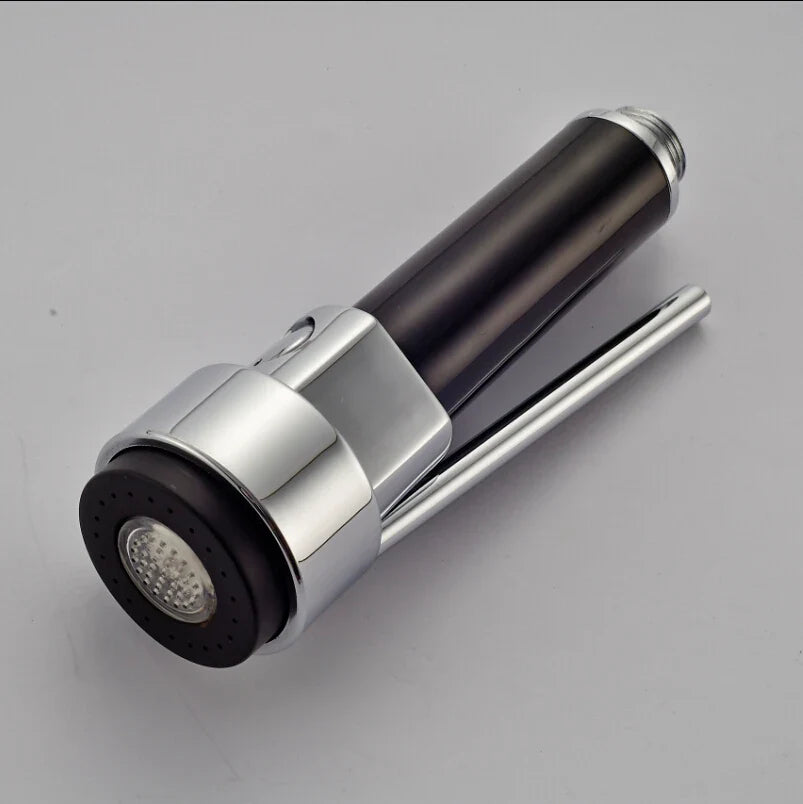Afralia™ LED Light Chrome Kitchen Faucet Pull-Out Spray Head Replacement