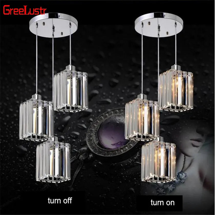 Afralia™ Crystal Pendant LED Chandelier for Dinning Room Home Decor