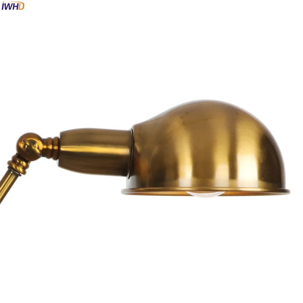 Afralia™ Adjustable Arm LED Wall Sconce - Retro Loft Industrial Long Arm Wall Lamp