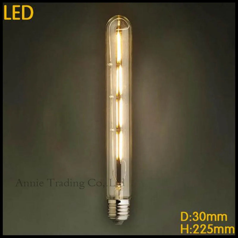 Afralia™ LED Filament Bulb E27 T10 T185 T225 T300 Vintage Tubular Edison Bulb