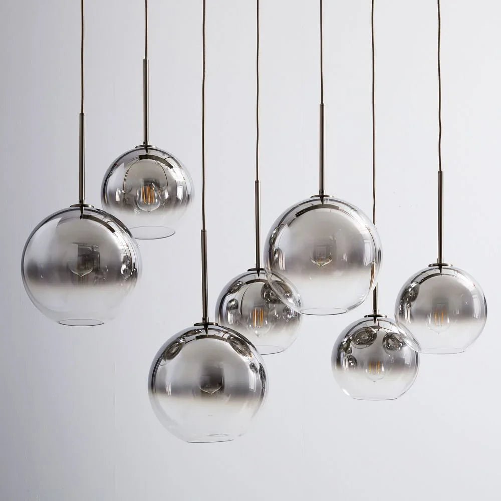 Afralia™ Gradient Glass Ball Pendant Light for Kitchen Dining Living Room