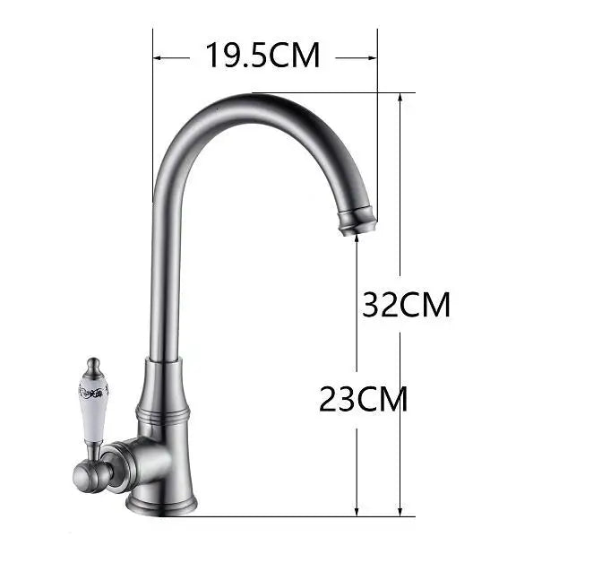 Afralia™ Swivel Oil Rubbed Black Bronze Kitchen Faucet 360 Rotate Deck Mounted Mixer