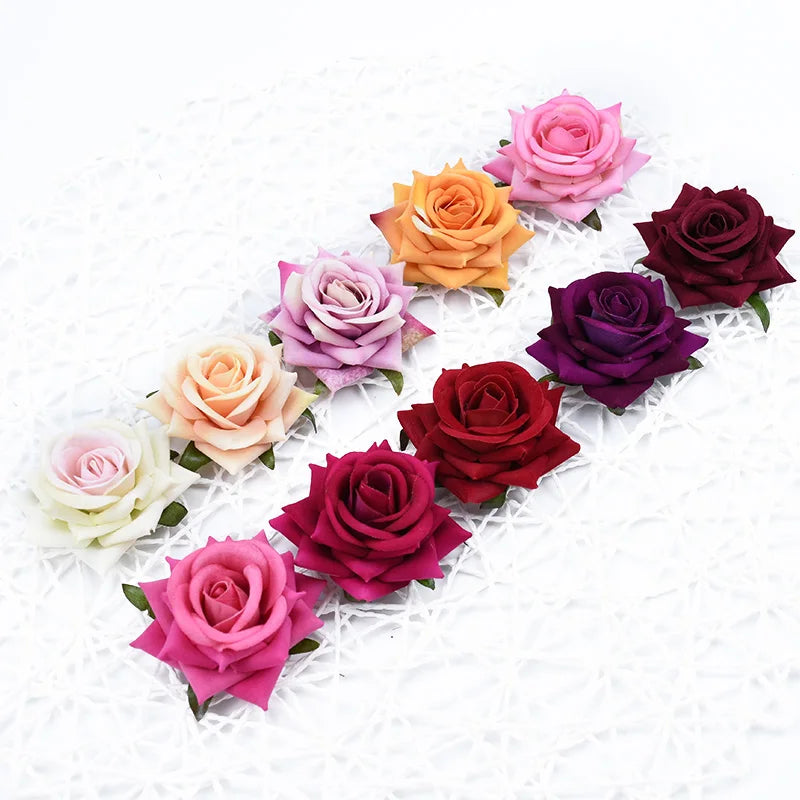 Afralia™ Flannel Roses Silk Flowers Wall Decor for Home Wedding DIY Bride Bouquets