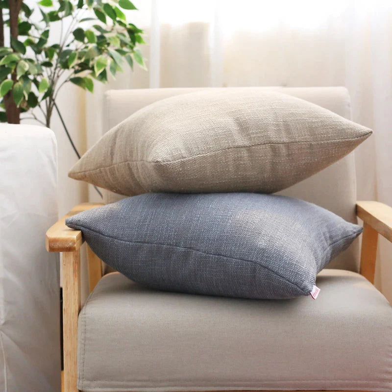 Afralia™ Solid Vintage Cushion Cover for Home Decor Sofa Bed - Various Sizes