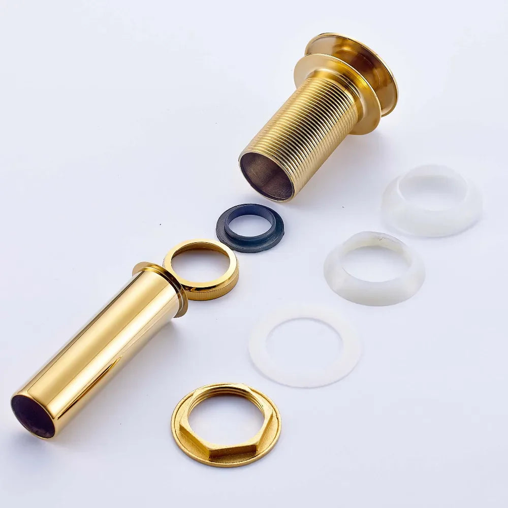 Afralia™ Golden Brass Vintage Bathroom Sink Pop Up Drain