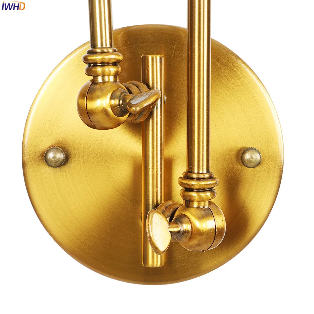 Afralia™ Adjustable Arm LED Wall Sconce - Retro Loft Industrial Long Arm Wall Lamp