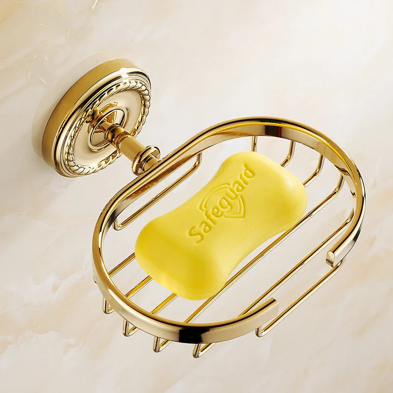 Antique Brass Wall Mounted Soap Basket Holder Bathroom Accessories Afralia™