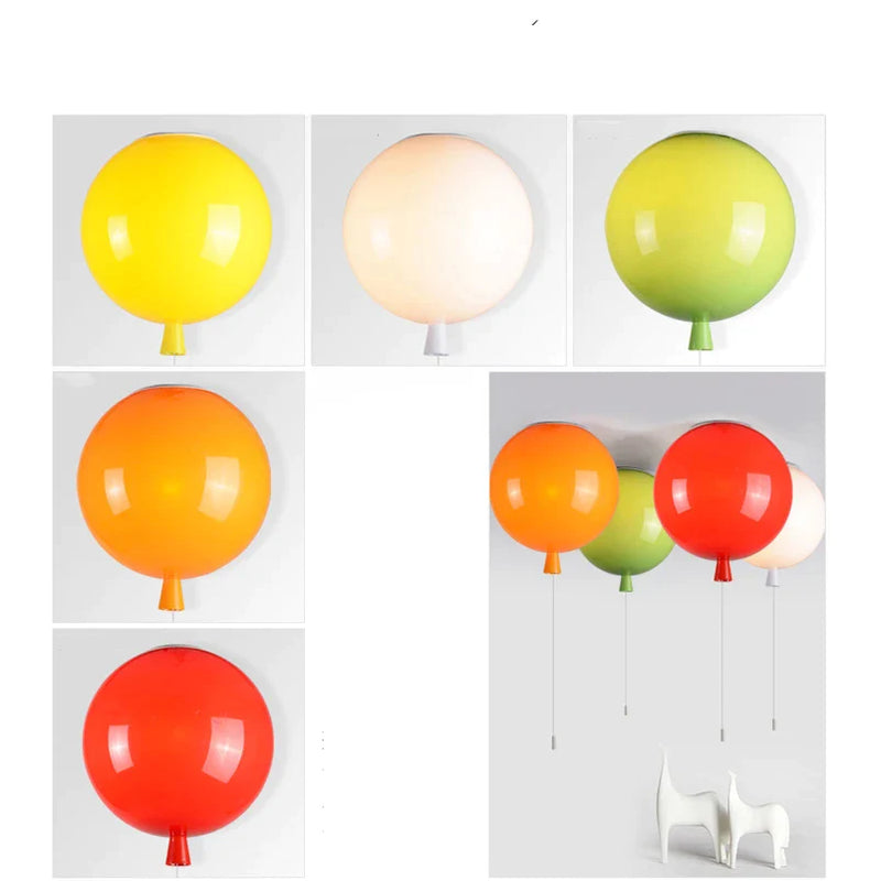 Afralia™ Colorful Balloon Ceiling and Wall Lamps for Baby Child Room Lighting