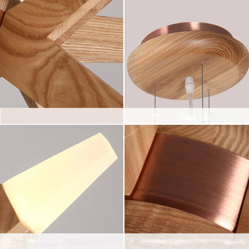 Afralia™ Wooden Pendant Lights: Creative Restaurant Decor for Indoor Lighting