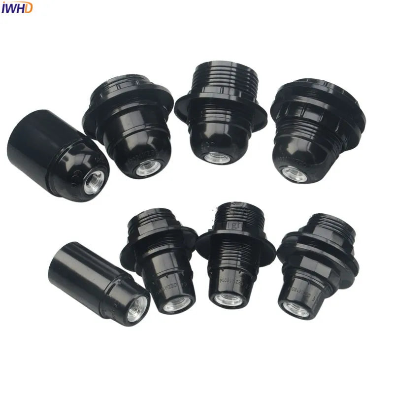 Afralia™ Plastic E27 E14 Socket Bulb Holder 110-220V LED Vintage UL CE