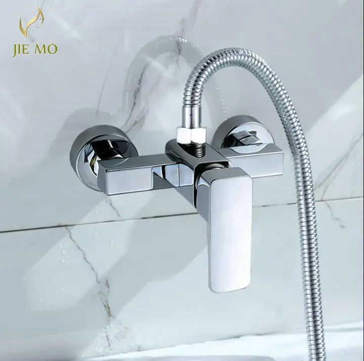 Afralia™ Brass Single Handle Hot Cold Shower Mixer with Hand Shower