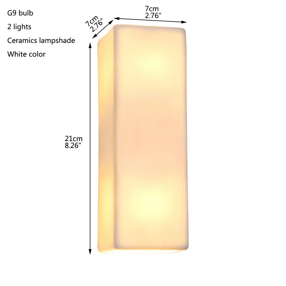 Afralia™ Nord Porcelain Porch Sconce - Modern Scandinavian White Wall Lighting