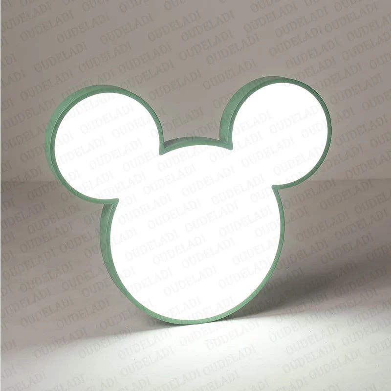 Afralia™ Mickey Modern LED Ceiling Lamp for Children's Room Lighting