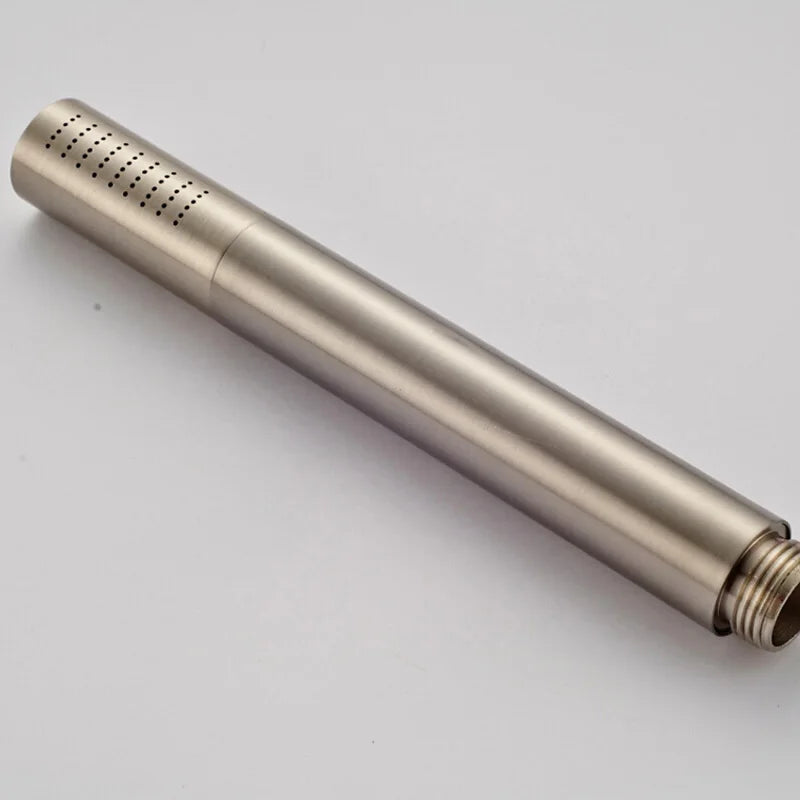 Afralia™ Stainless Steel Round Shower Head Brushed Nickel Handheld Faucet Head Water Saving