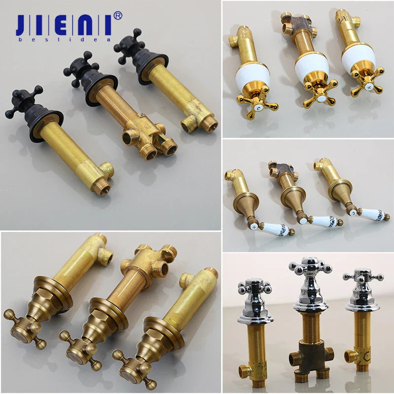 Afralia™ Black Painting Water Control Valve for Bathtub Faucet Mixer Handle