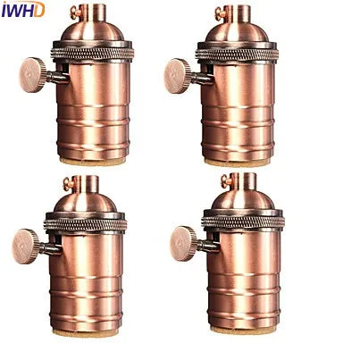 Afralia™ Retro E27 Socket Lamp Holder Vintage Light Edison Base Industrial