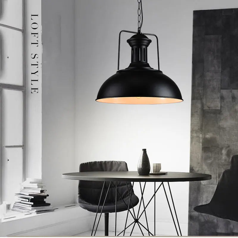 Afralia™ Nordic Iron Single Pendant Light, Vintage Style for Bedroom, Dining, Cafe, Restaurant