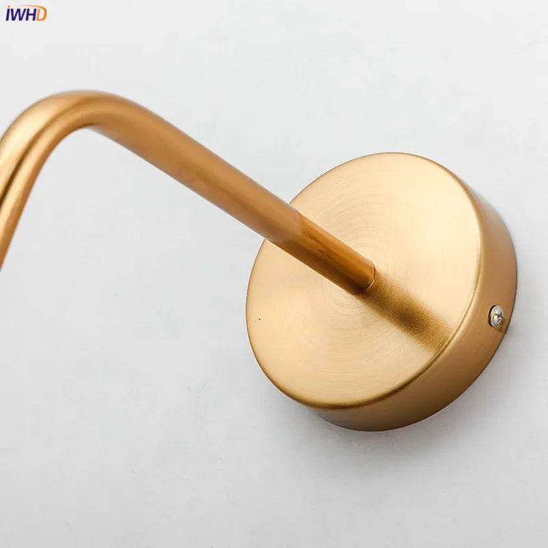 Afralia™ Nordic LED Glass Ball Wall Lamp for Bedroom Living Room Bathroom