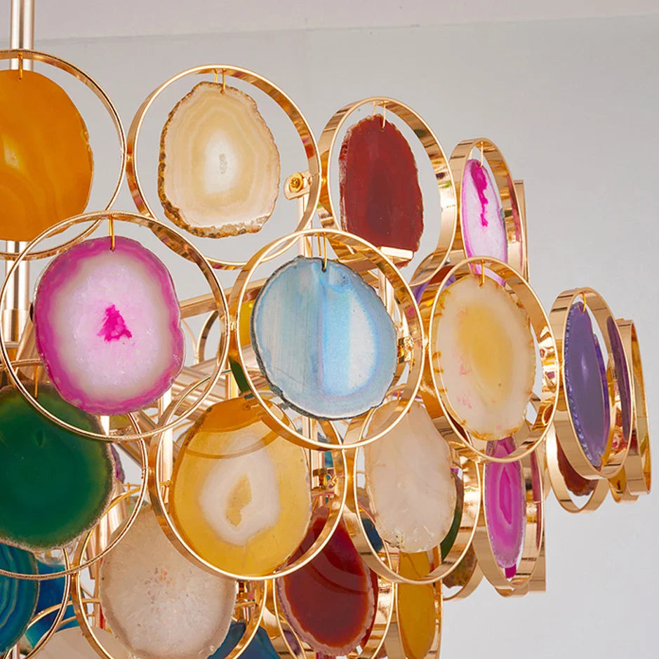 Afralia™ Multicolor Agate Chandelier 2025 for Dining Room Lighting
