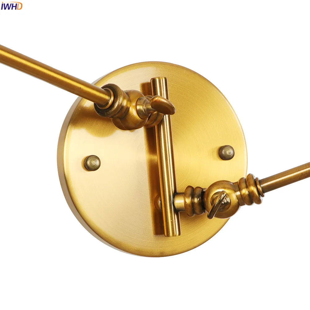 Afralia™ Industrial Swing Arm Wall Sconce Light Fixture Bedroom Bathroom Loft Vintage