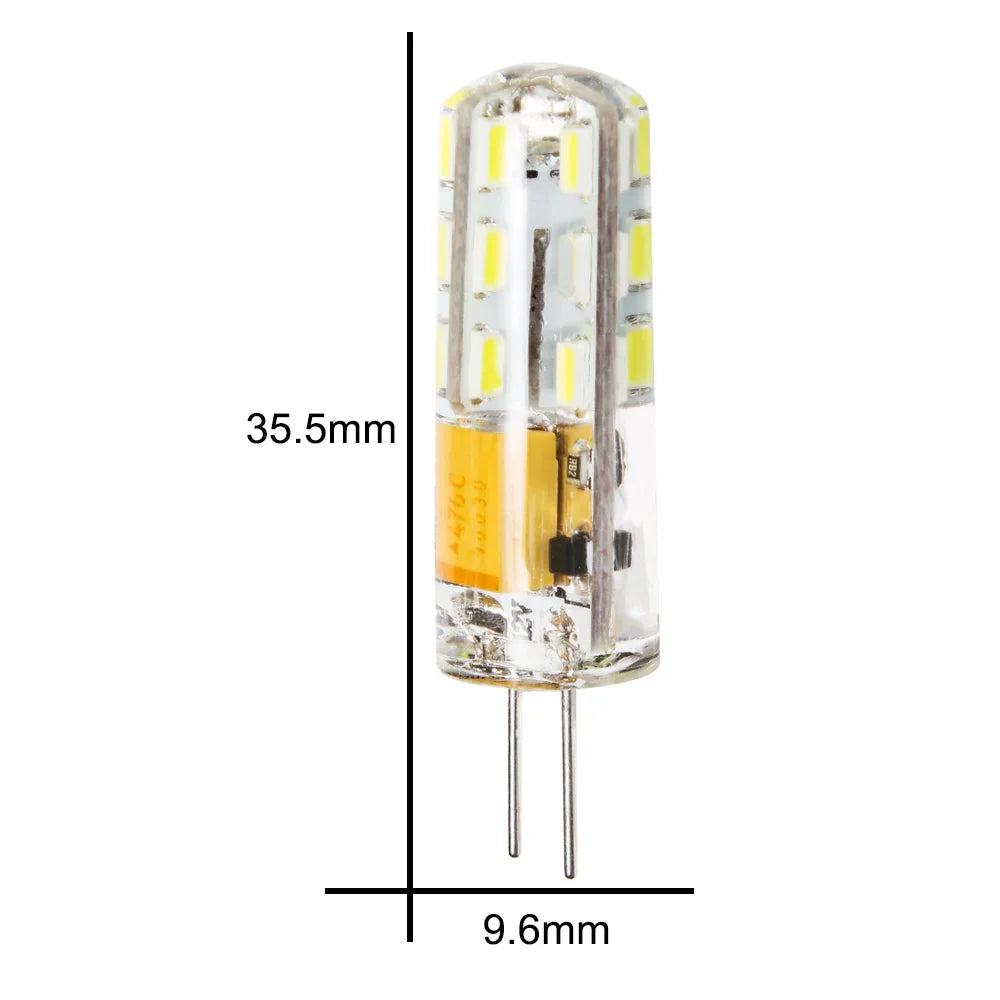 Afralia™ G4 LED Spotlight Bulb 2W Crystal Lamp 12V 3014 SMD - Pack of 20