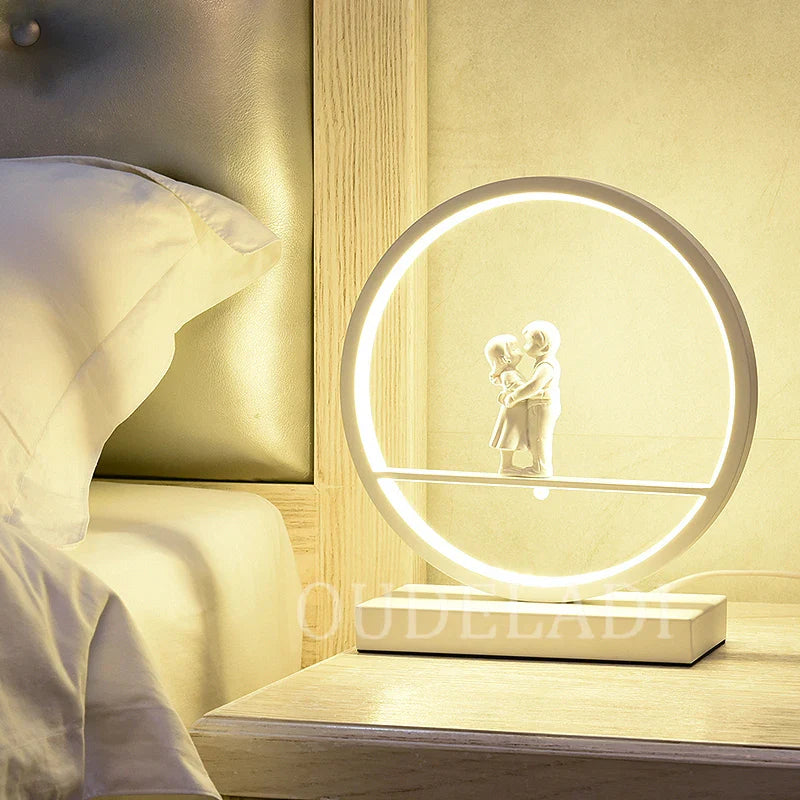 Afralia™ Angel Doll Bird Table Lamp: Romantic LED Lighting for Home Decor
