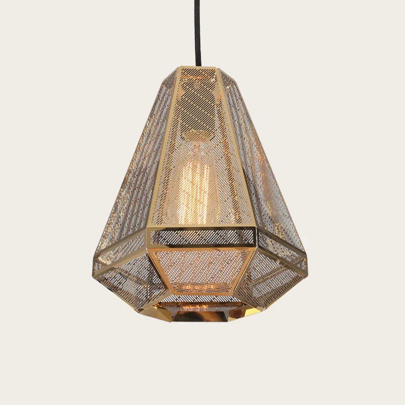 Afralia™ LED Pyramid Pendant Lamp: Modern Diamond Drop Light for Bedroom & Restaurant
