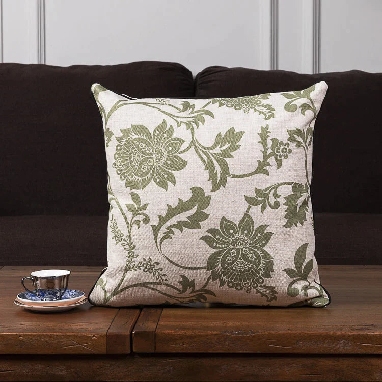 Afralia™ Vintage European Floral Style Pillow Cover 45x45cm/30x50cm
