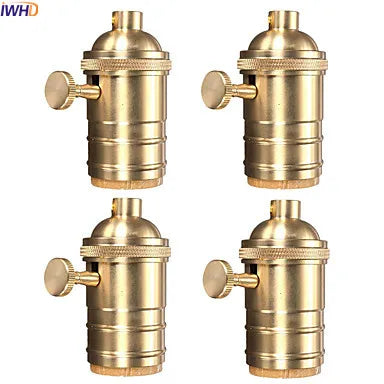 Afralia™ Vintage Edison E27 Lamp Holder Base With Switch Socket Bulb Holder 110-220v